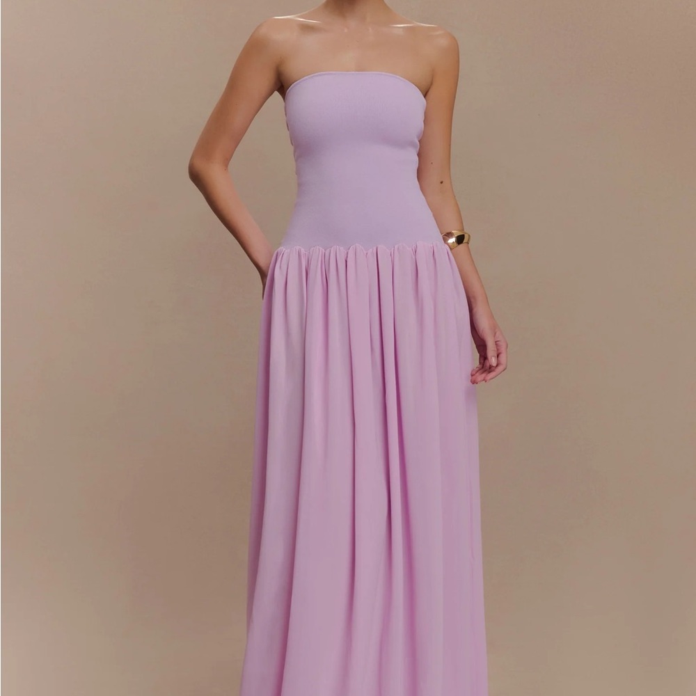 Meshki Lavender Strapless Maxi Dress
